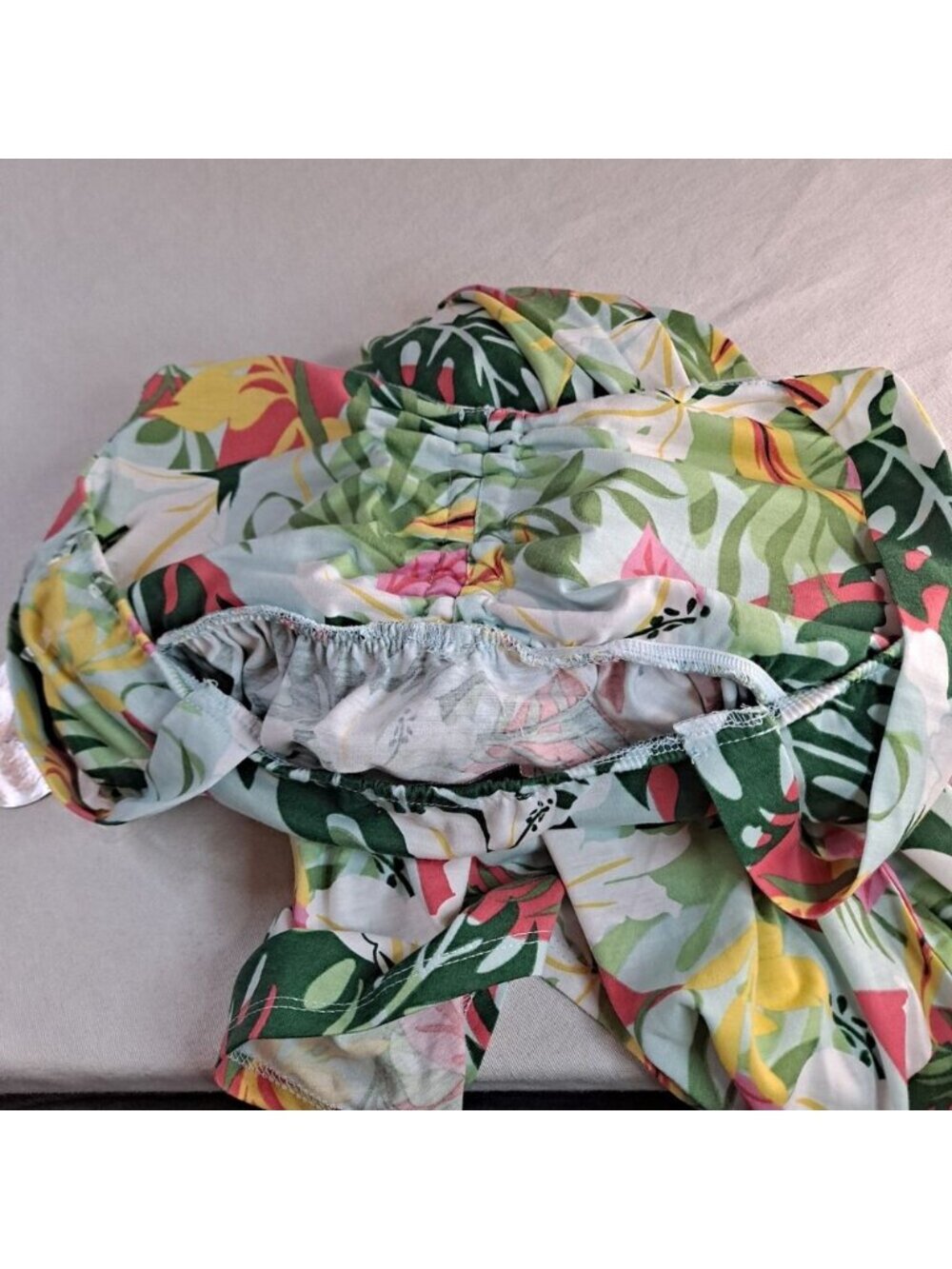 Harlow & Rose Tropical Floral Dress Juniors M Padded Bra  High Low Hem